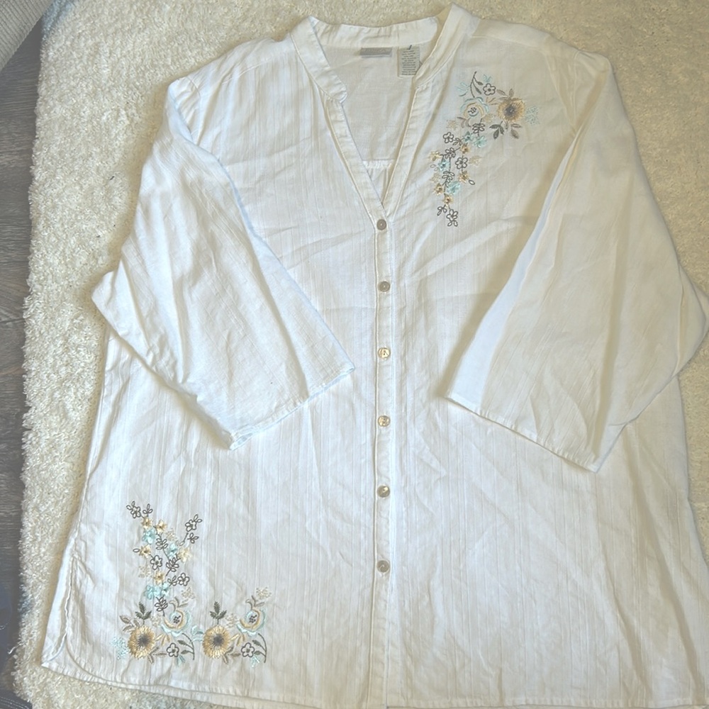 white ericka woman 3XL blouse